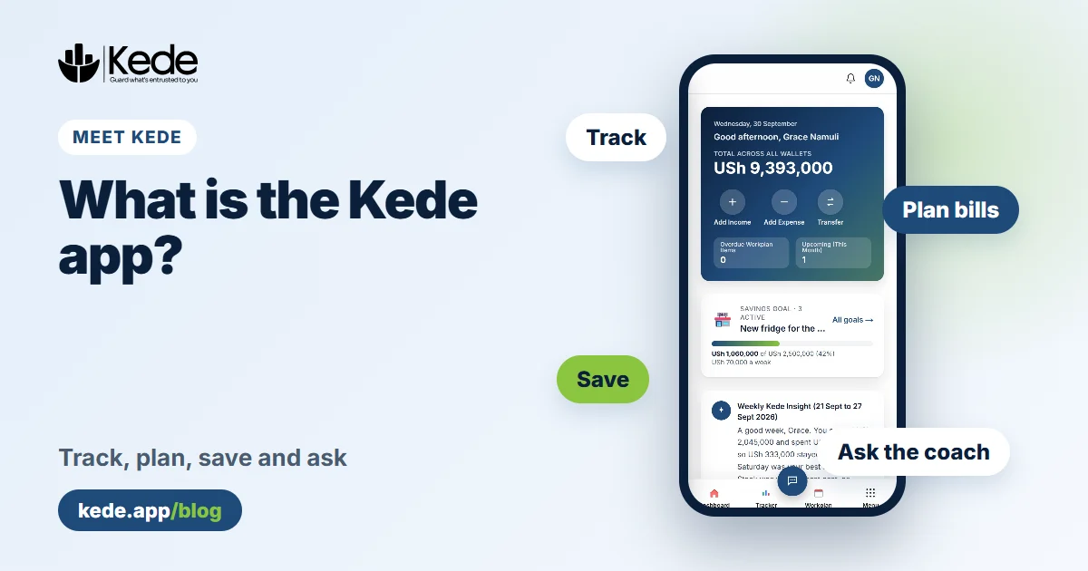 Kede app: income and expense tracker, bill planner, savings goals and AI money coach